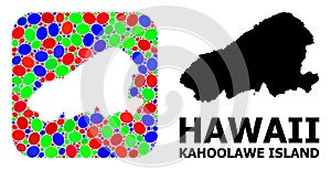 Mosaic Hole and Solid Map of Kahoolawe Island