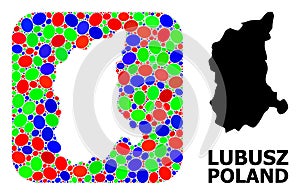 Mosaic Hole and Solid Map of Lubusz Province