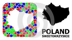 Mosaic Hole and Solid Map of Swietokrzyskie Province