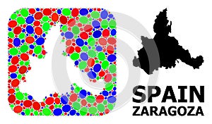 Mosaic Hole and Solid Map of Zaragoza Province