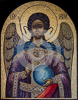 Mosaic of holy Saint Gabriel