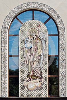 Mosaic icon of the archangel Gabriel