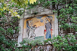 Mosaic Icon, Greek Orthodox Church, Agia Lavra Monastery, Peloponnese, Greece