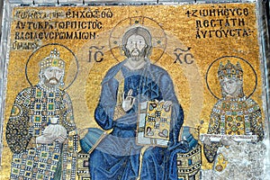 Mosaic of Jesus Christ, Hagia Sofia in Istanbul