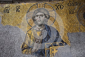 Mosaic of Jesus Christ at Hagia Sofia, Istanbul