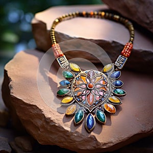 Mosaic Jewelry Masterpiece: Beaded Reverie Necklace