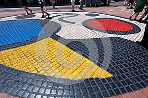 Mosaic by Joan Miro - Barcelona Spain photo