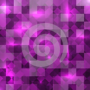Mosaic light background. Purple light texture. Disco pattern. Vector