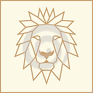 Mosaic low poly Lion