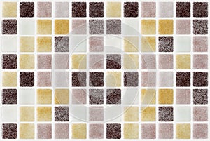 Mosaic marble tiles colored square