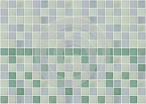 Mosaic marble tiles green square