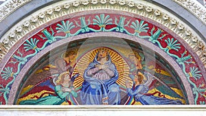 Mosaic Murals Ornaments Under the Dome Arch Wall