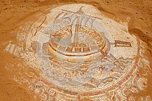 Mosaic of an old boat