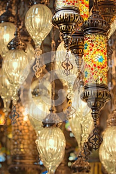 Mosaic Ottoman lamps from Grand Bazaar