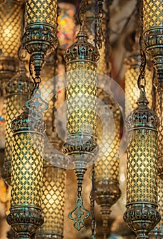 Mosaic Ottoman lamps from Grand Bazaar