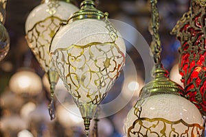 Mosaic Ottoman lamps from Grand Bazaar