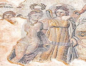 Mosaic panel at Kato Pafos, Cyprus photo