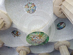 Mosaic, park Guell, Barcelona, Spain