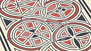 Mosaic pattern abstract, decorative art, geometric design and tile work vector design Generative AI
