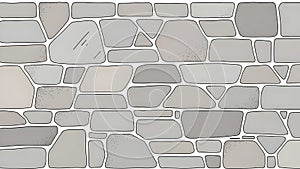 Smooth geometric stone wall, muted grey palette