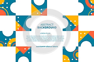 Mosaic pattern for flat geometric shapes pattern background photo