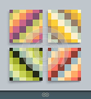 Mosaic pattern. Textbook, booklet or notebook mockup. Cover design
