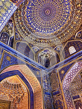 Mosaic patterns of Uzbekistan mosques