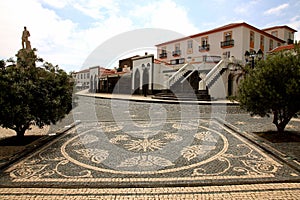 Mosaic paving at marketplace Velas. photo