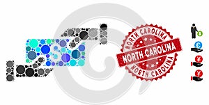 Collage Payment Icon with Textured North Carolina Seal photo
