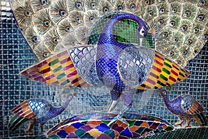 Mosaic peacock in Rajasthan