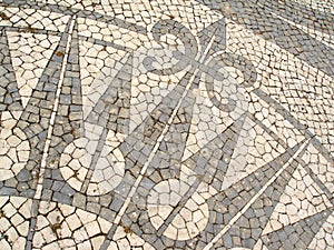 Mosaic in a Portuguese sidewalk