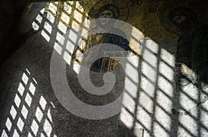 Mosaic in Santa Sofia Mosque photo