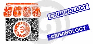 Shop Mosaic and Grunge Rectangle Criminology Watermarks photo