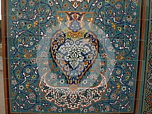 Mosaic in Shrine of Hazrat Ali, Mazar-i-Sharif.