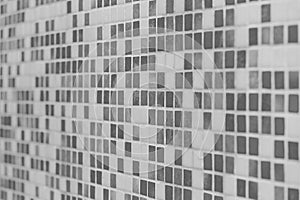 Mosaic Square Ceramic Tiles Black And Grey Abstract Bath Pattern Toilet Texture Background Bathroom Gray