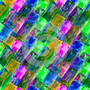 Mosaic square seamless background watercolor