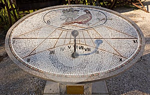 Mosaic Sundial in Aiello del Friuli photo