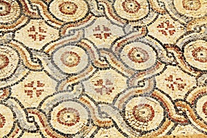 Mosaic Tile Floor in Caesarea Maritima National Park