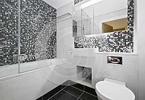 Mosaic tiled bathroom