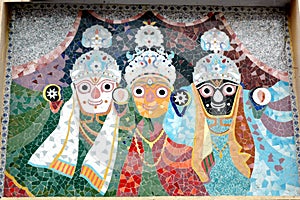 Mosaico piastrelle arte da tempio 