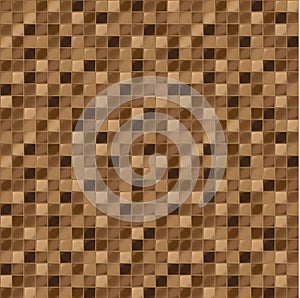 Mosaic tiles for bathroom and spa. Seamless background. repeating texture. Brown tile illustration.