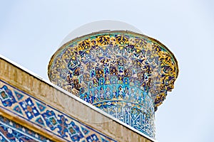 Mosaic in Ulugh Beg Madrasah in Samarkand, Uzbekistan