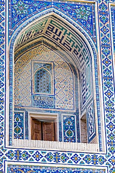 Mosaic in Ulugh Beg Madrasah in Samarkand, Uzbekistan