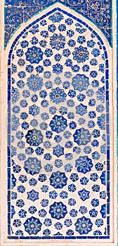 Mosaic in Ulugh Beg Madrasah in Samarkand, Uzbekistan