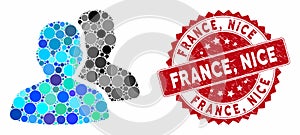 Mosaic User Accounts with Distress France, Nice Seal