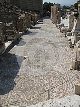 Mosaic walkways in ephesus