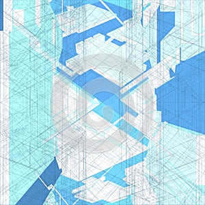 Mosaic Wire Net Structure Vector