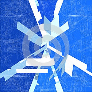 Mosaic Wire Net Structure Vector