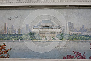 Mosaic of Yonggwang station, Pyongyang Metro