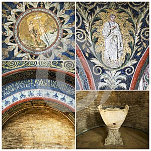 Mosaics of The Baptistry of Neon